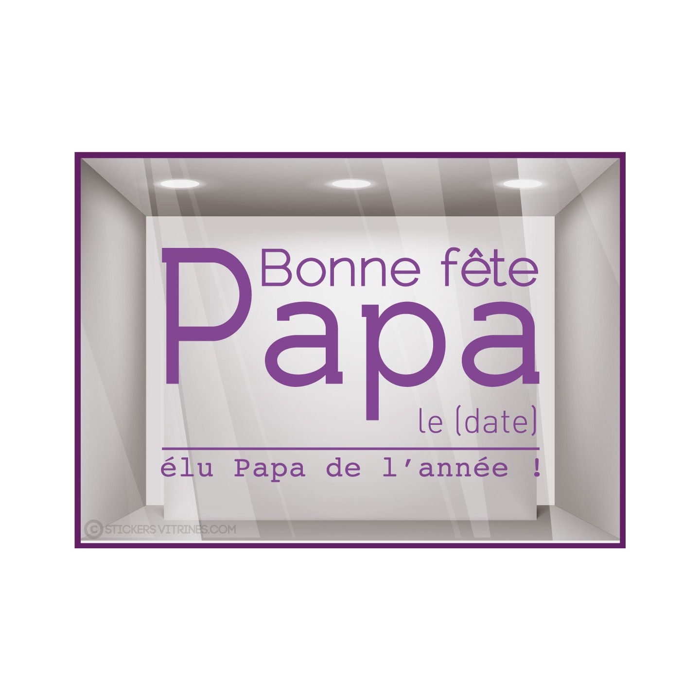 Sticker Elu Papa de l'année lettrage adhesif fete des peres papas mode chaussure accessoire vitrophanie devanture commerce
