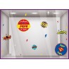 Kit de Stickers Fête des pères Comics papa calicot devanture magasin mode maroquinerie librairie lettrage adhesif vitrophanie 