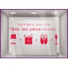 Sticker Ingrédients Fête des Pères adhésif calicot vitrophanie devanture boutique