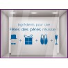 Sticker Ingrédients Fête des Pères adhésif calicot vitrophanie devanture boutique