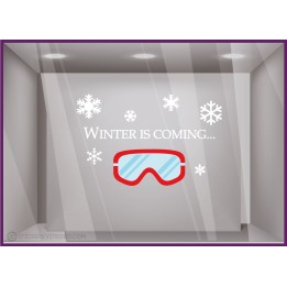 Sticker Winter Is Coming vitrophanie pour devanture de commerce