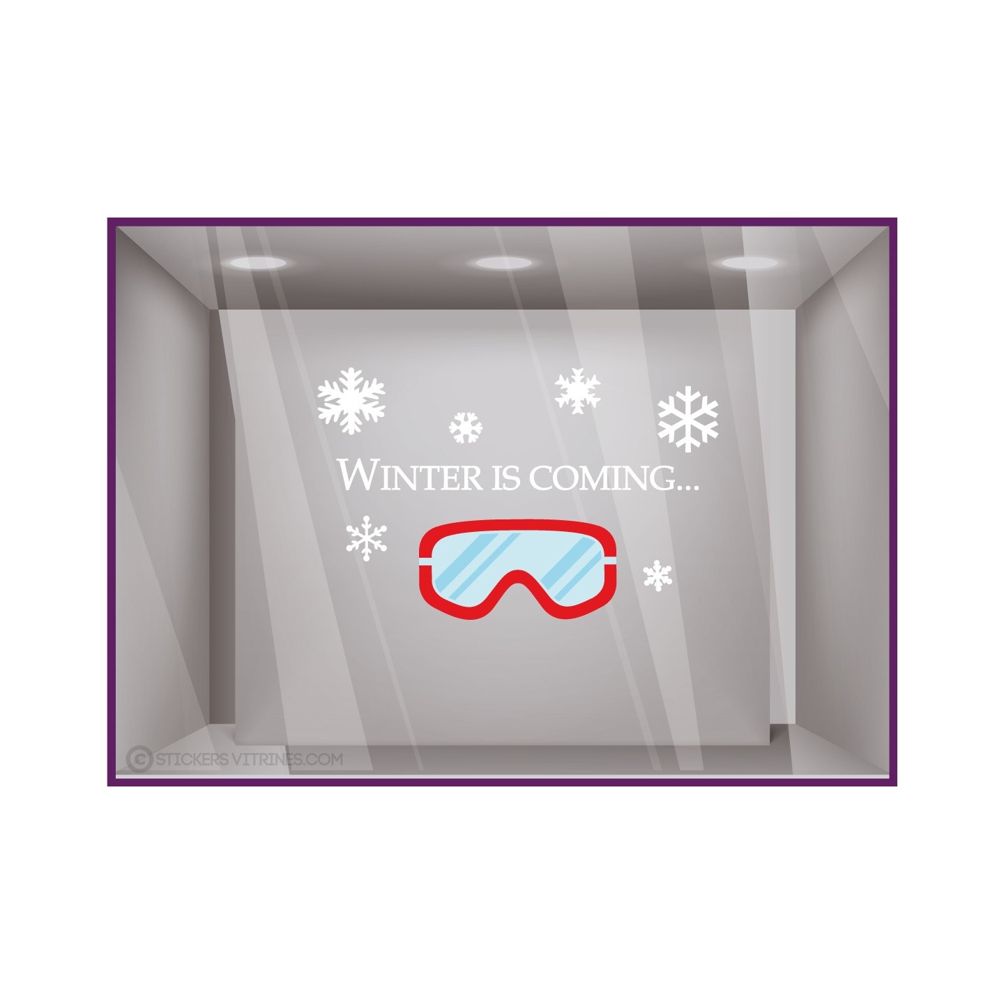 Sticker Winter Is Coming vitrophanie pour devanture de commerce
