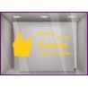 Vitrophanie pour vitrine Sticker Sélection Spéciale Maman Fine Bouche fete des meres caviste epicerie fine calicot lettrage 