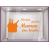 Vitrophanie pour vitrine Sticker Sélection Spéciale Maman Fine Bouche fete des meres caviste epicerie fine calicot lettrage 