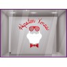 Sticker-Hipster Xmas-pere noel-hiver-niege-lunette-hipster-vitrine-fetes-devanture-boutique