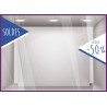 Sticker Soldes Drapeau pourcentage bandeau lettrage vitrophanie mode sport opticien maroquinerie beaute vitrine destockage