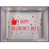 Sticker Champagne Happy Valentine's Day saint valentin vitrine devanture magasin boutique sticker calicot vitrophanie mode mode