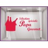 Sticker Sélection Spéciale Papa Gourmet vitrophanie adhésif calicot vitrine caviste epicerie supermarche lettrage autocollant 
