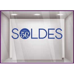 SOLDES ROND POURCENTAGE destockage braderie liquidation promotion demarque vitrine devanture enseigne mode