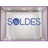 SOLDES ROND POURCENTAGE destockage braderie liquidation promotion demarque vitrine devanture enseigne mode