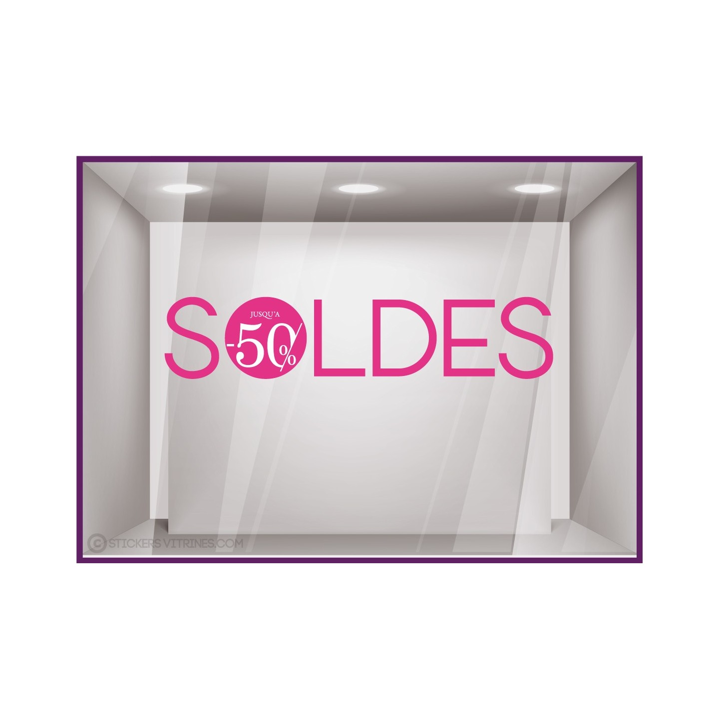 SOLDES ROND POURCENTAGE destockage braderie liquidation promotion demarque vitrine devanture enseigne mode
