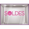 SOLDES ROND POURCENTAGE destockage braderie liquidation promotion demarque vitrine devanture enseigne mode