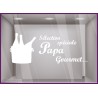 Sticker Sélection Spéciale Papa Gourmet vitrophanie adhésif calicot vitrine caviste epicerie supermarche lettrage autocollant 