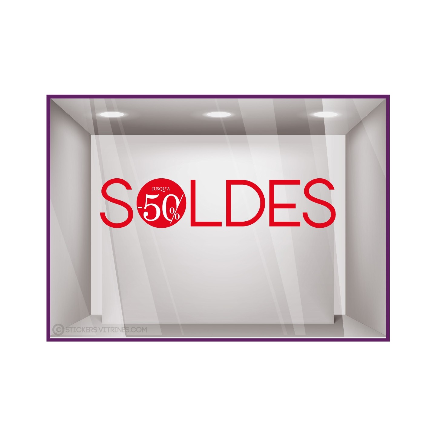 SOLDES ROND POURCENTAGE destockage braderie liquidation promotion demarque vitrine devanture enseigne mode
