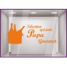 Sticker Sélection Spéciale Papa Gourmet vitrophanie adhésif calicot vitrine caviste epicerie supermarche lettrage autocollant 