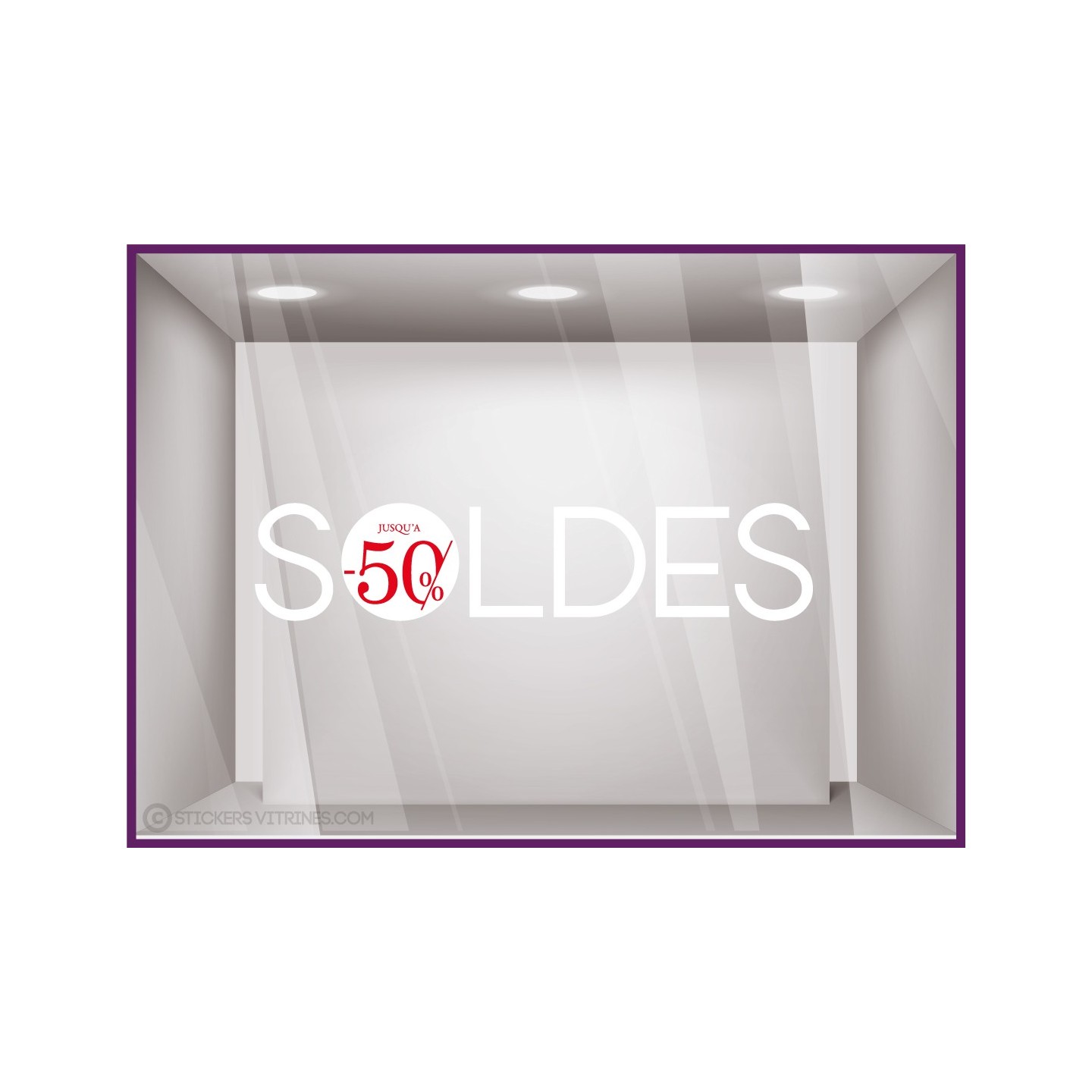 SOLDES ROND POURCENTAGE destockage braderie liquidation promotion demarque vitrine devanture enseigne mode