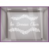 Sticker les dessous chics boutique mode lingerie devanture calicot vitrine saint valentin lettrage adhesif autocollant