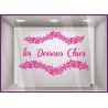 Sticker les dessous chics boutique mode lingerie devanture calicot vitrine saint valentin lettrage adhesif autocollant
