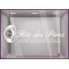 Sticker Montre Fête des Pères papas bijouterie horlogerie lettrage adhésif autocollant devanture vitrine calicot vitrophanie