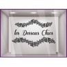 Sticker les dessous chics boutique mode lingerie devanture calicot vitrine saint valentin lettrage adhesif autocollant