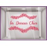 Sticker les dessous chics boutique mode lingerie devanture calicot vitrine saint valentin lettrage adhesif autocollant