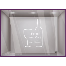 Sticker Foire aux Vins Notre Sélection IDEE DECORATION VITRE CAVISTE SUPERMARCHE EPICERIE DEVANTURE