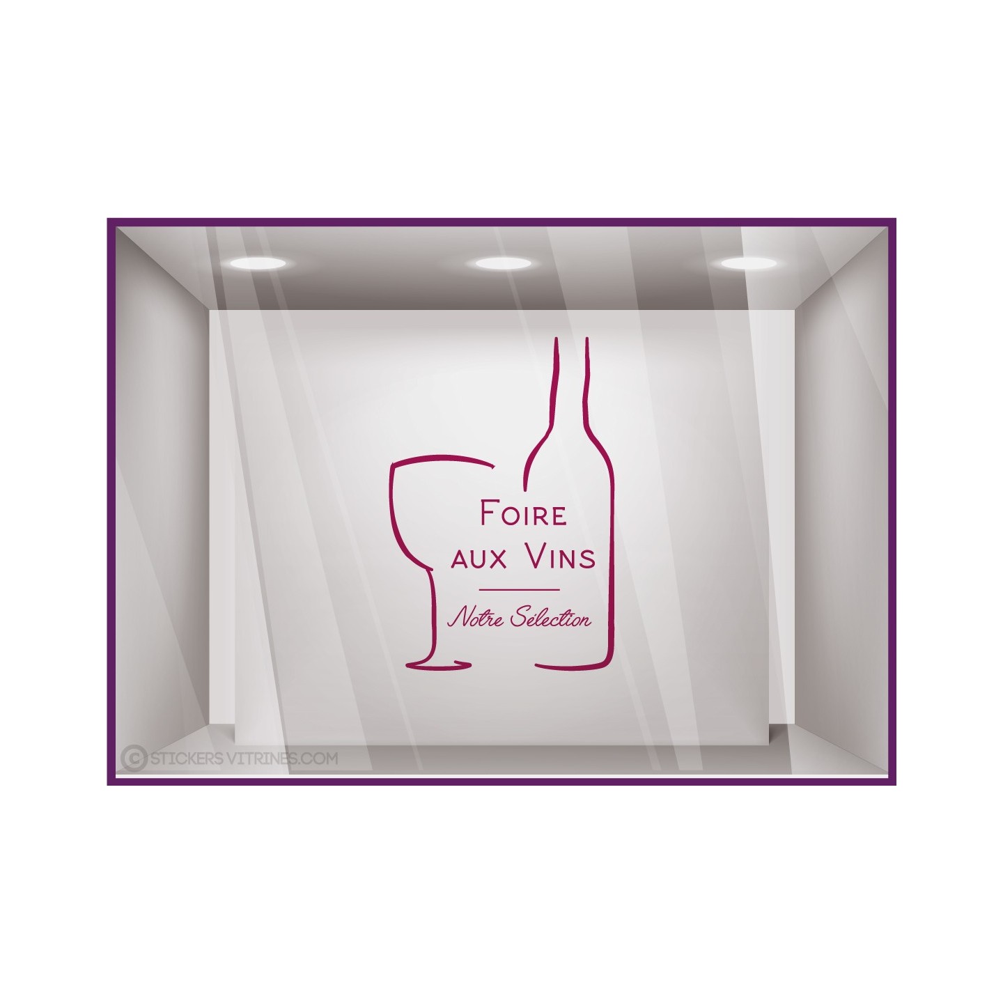 Sticker Foire aux Vins Notre Sélection IDEE DECORATION VITRE CAVISTE SUPERMARCHE EPICERIE DEVANTURE