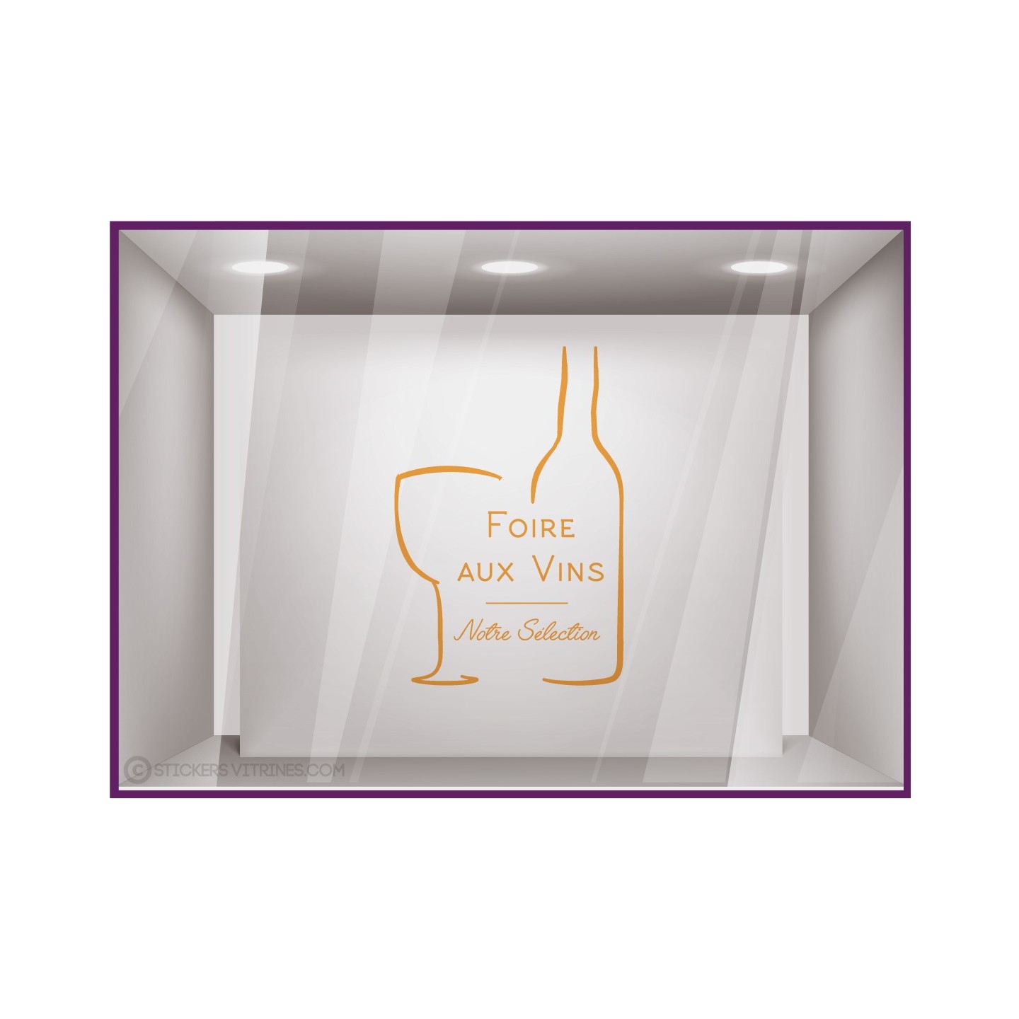 Sticker Foire aux Vins Notre Sélection IDEE DECORATION VITRE CAVISTE SUPERMARCHE EPICERIE DEVANTURE