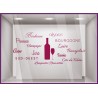 Sticker Cépages Bouteille et Verre IDEE DECORATION  DEVANTURE CAVISTES RESTAURANTS VITRES TRAITEUR VITRINE