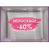 Sticker Destockage Aquarelle adhésif autocollant été lettrage  publicitaire magasin