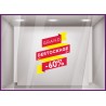 Sticker Ruban Destockage adhésif autocollant vitrine magasin boutique calicot vitrophanie