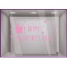Sticker Champagne Happy Valentine's Day saint valentin vitrine devanture magasin boutique sticker calicot vitrophanie mode mode