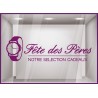 Sticker Montre Fête des Pères papas bijouterie horlogerie lettrage adhésif autocollant devanture vitrine calicot vitrophanie