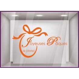 Sticker Oeuf et texte Joyeuses Pâques chocolat patissiers boulangers fêtes 
