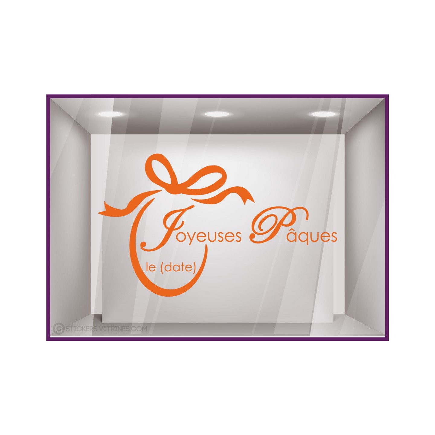 Sticker Oeuf et texte Joyeuses Pâques chocolat patissiers boulangers fêtes 