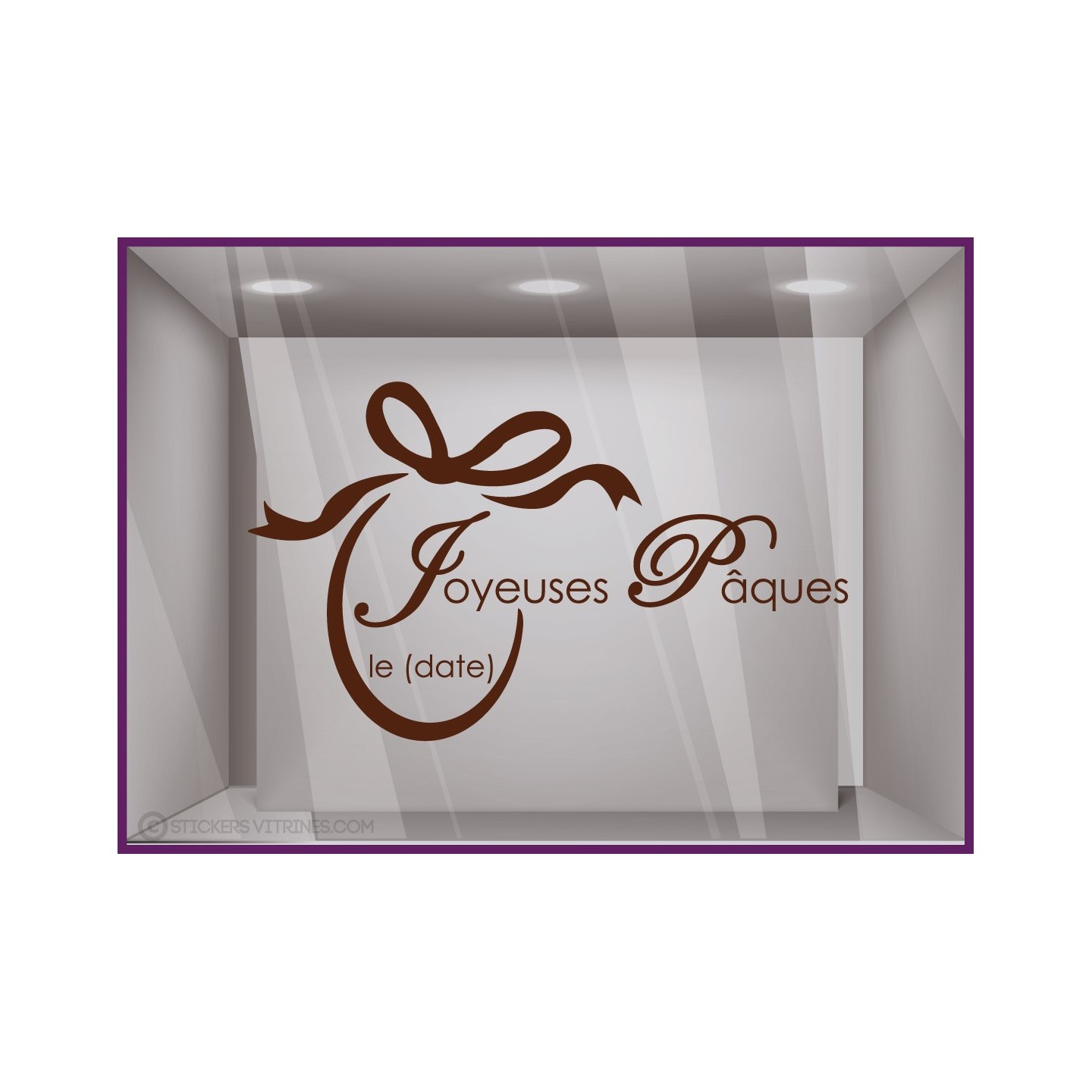 Sticker Oeuf et texte Joyeuses Pâques chocolat patissiers boulangers fêtes 