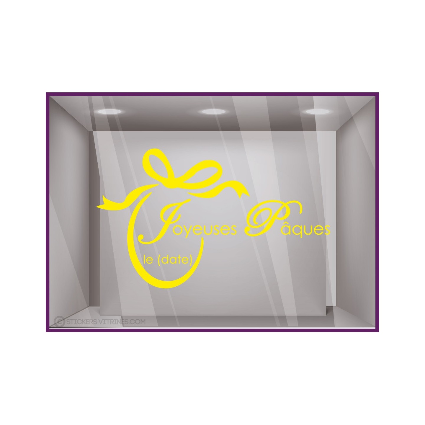 Sticker Oeuf et texte Joyeuses Pâques chocolat patissiers boulangers fêtes 