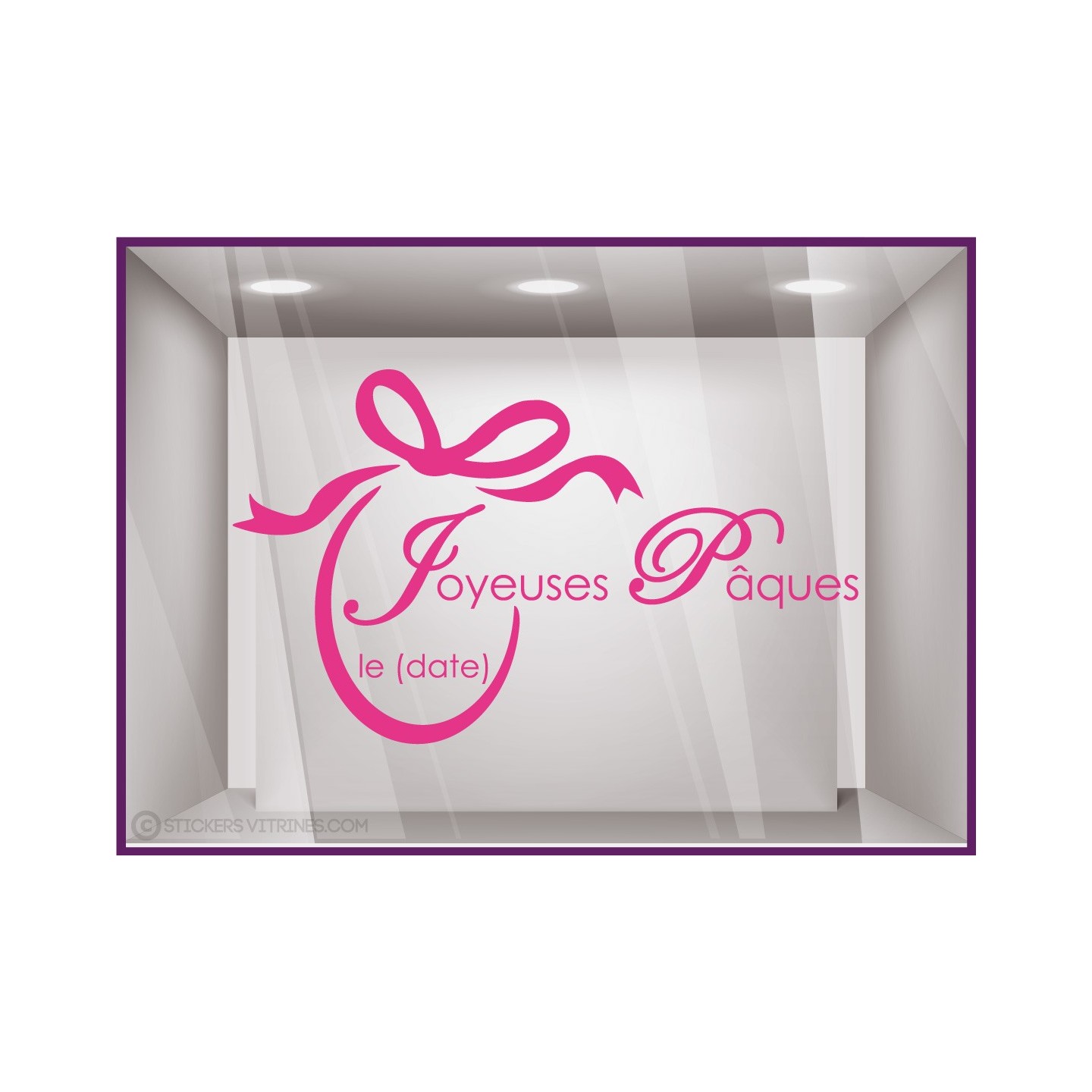 Sticker Oeuf et texte Joyeuses Pâques chocolat patissiers boulangers fêtes 
