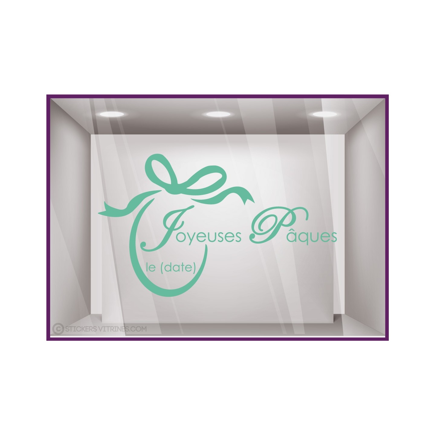 Sticker Oeuf et texte Joyeuses Pâques chocolat patissiers boulangers fêtes 