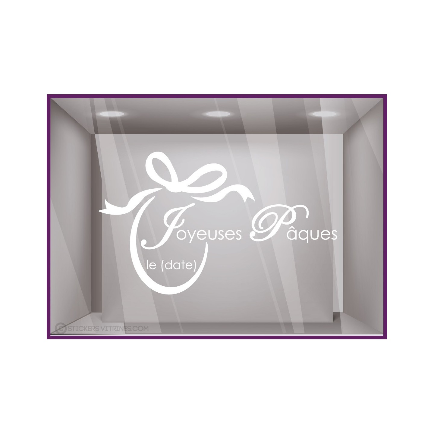 Sticker Oeuf et texte Joyeuses Pâques chocolat patissiers boulangers fêtes 