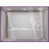 Sticker Lapin Pâques Silhouette  Fêtes chocolatier patissier boulangerie