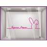 Sticker Lapin Pâques Silhouette  Fêtes chocolatier patissier boulangerie