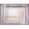 Sticker Lapin Pâques Silhouette  Fêtes chocolatier patissier boulangerie