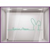 Sticker Lapin Pâques Silhouette  Fêtes chocolatier patissier boulangerie