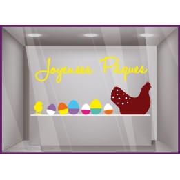 Sticker Joyeuses Pâques Cocotte