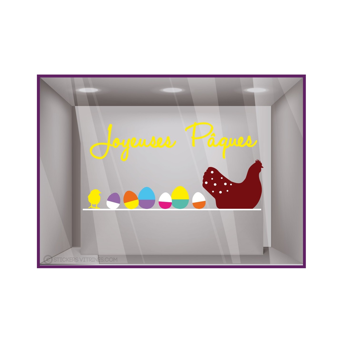 Sticker Joyeuses Pâques Cocotte