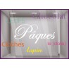 Kit de stickers Pâques multicolore Chocolat Oeufs Cloches Lapin Chocolatier Boulangerie Joyeuses Fêtes  