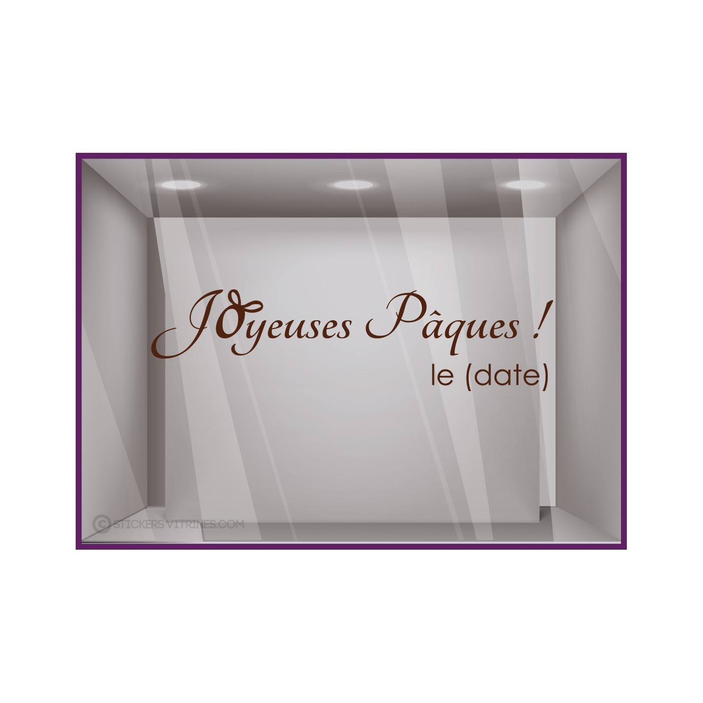 Sticker texte Joyeuses Pâques