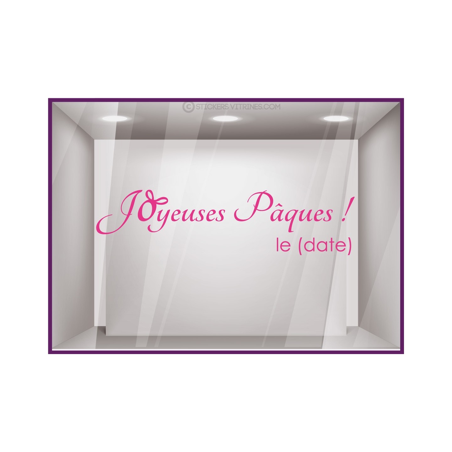 Sticker texte Joyeuses Pâques
