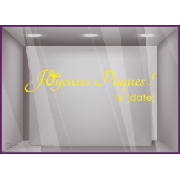Sticker texte Joyeuses Pâques